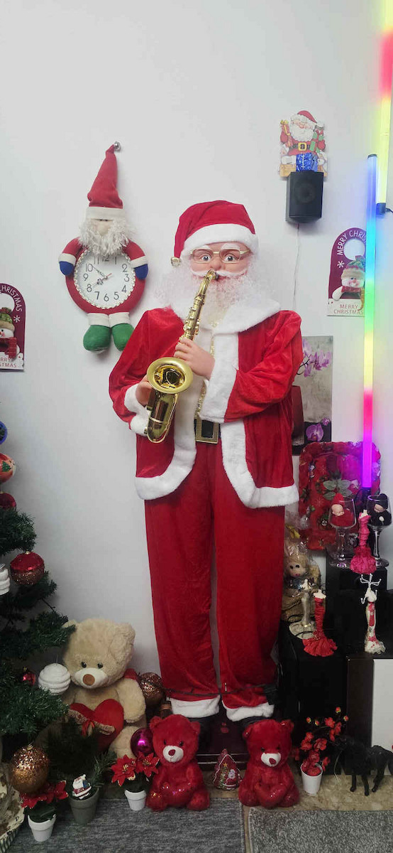 Santa Claus with Moving and Music Red 160cm