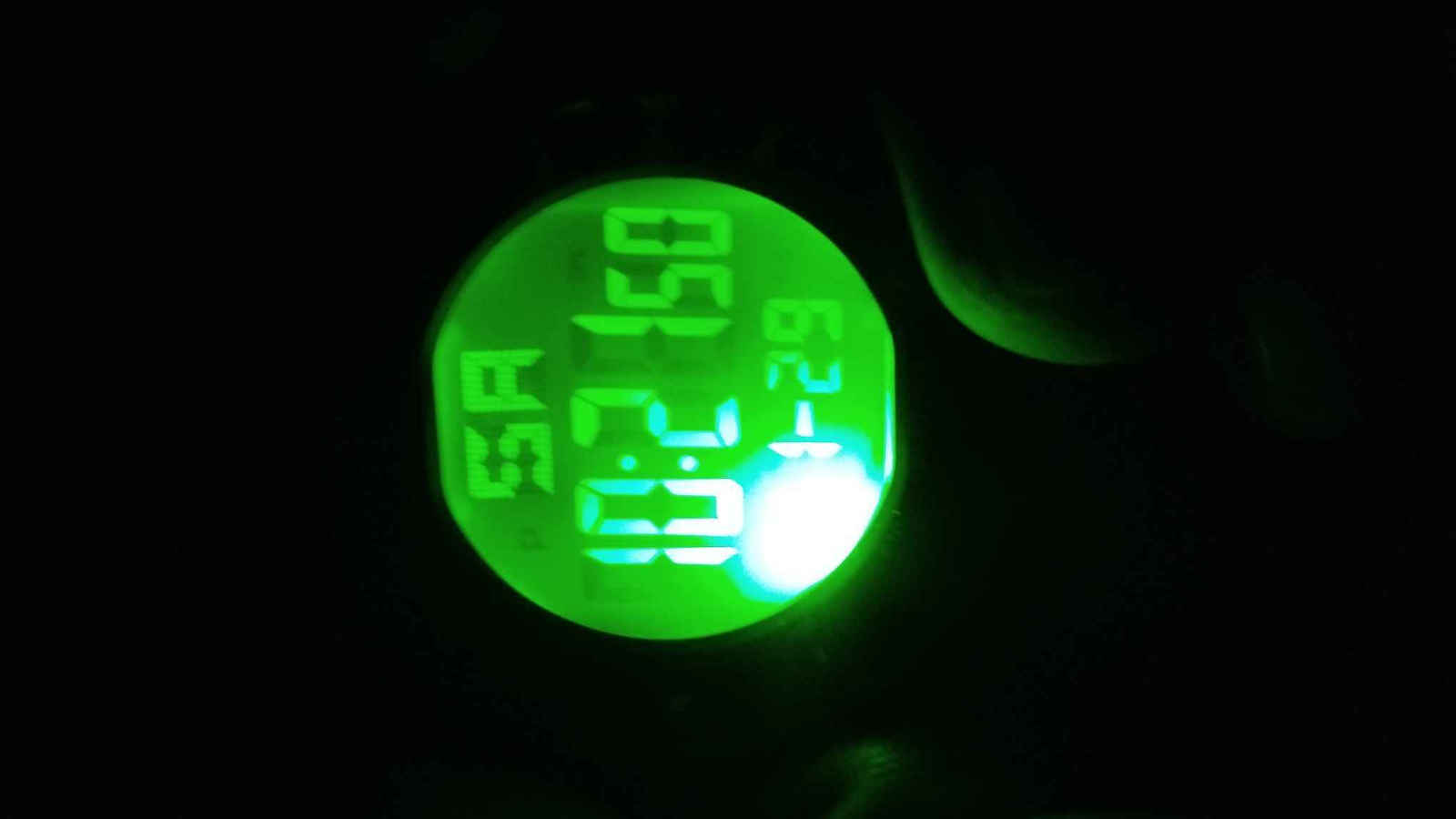 Digital Men's Watch 56mm Battery with Black Rubber Strap