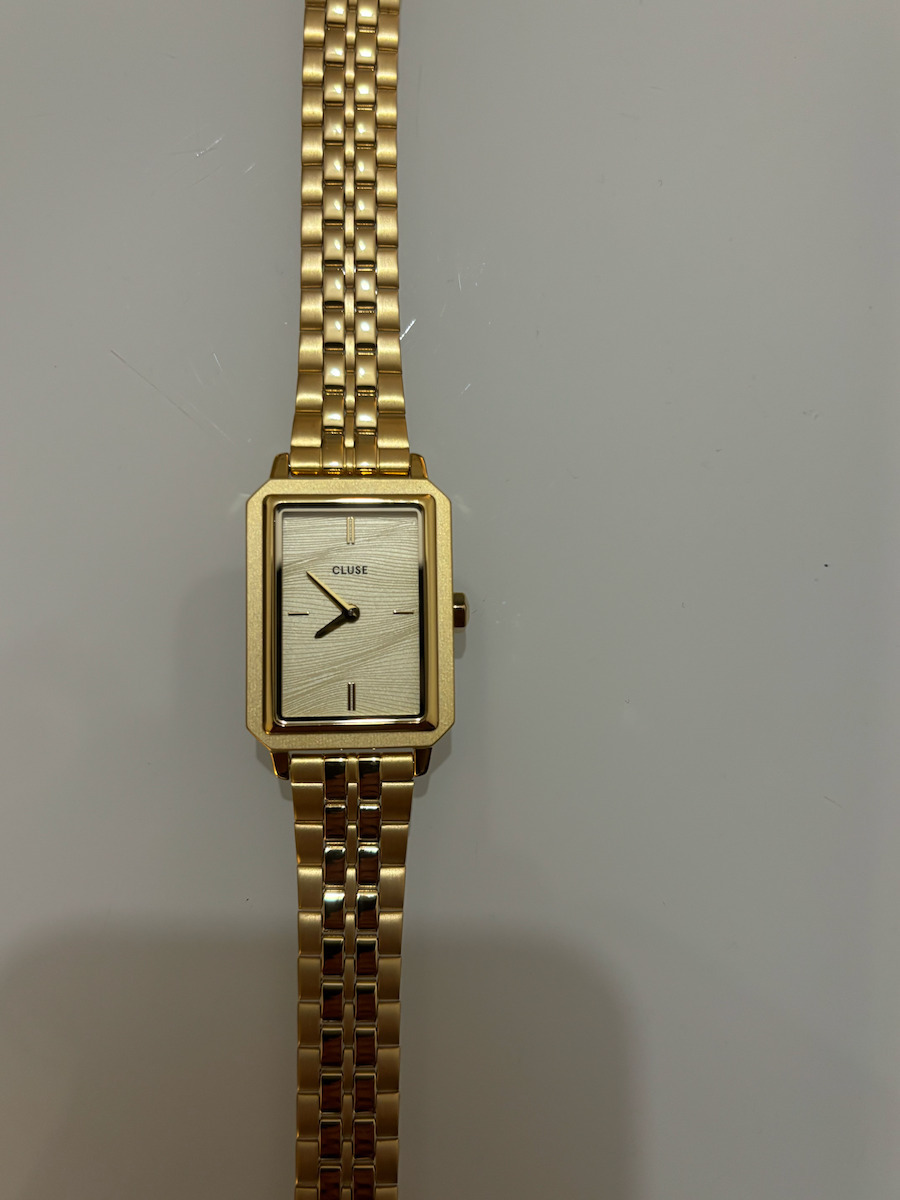 Cluse Fluette Women's Watch with Black Leather Strap