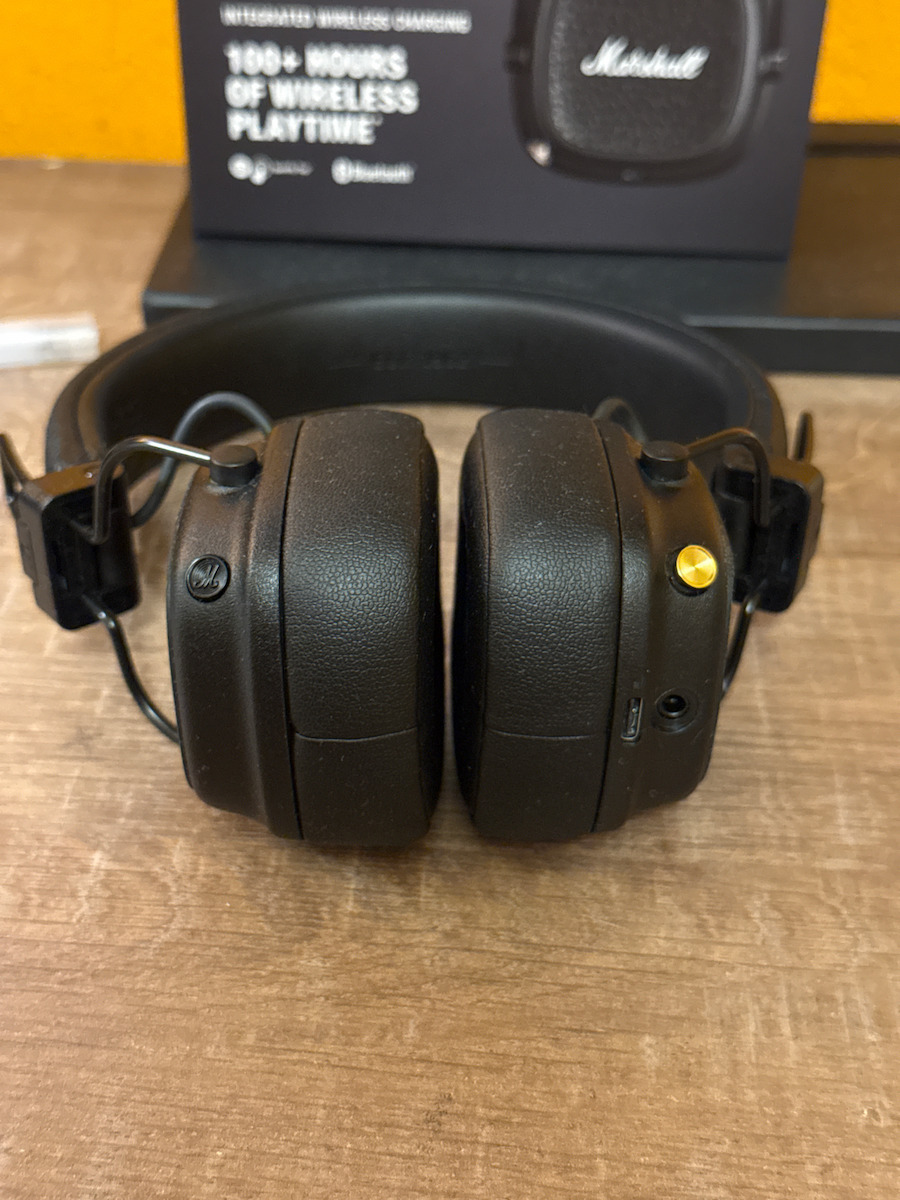 Marshall Major V Ασύρματα / Ενσύρματα On Ear Ακουστικά με 100 ώρες Λειτουργίας και Quick Charge Μαύρα