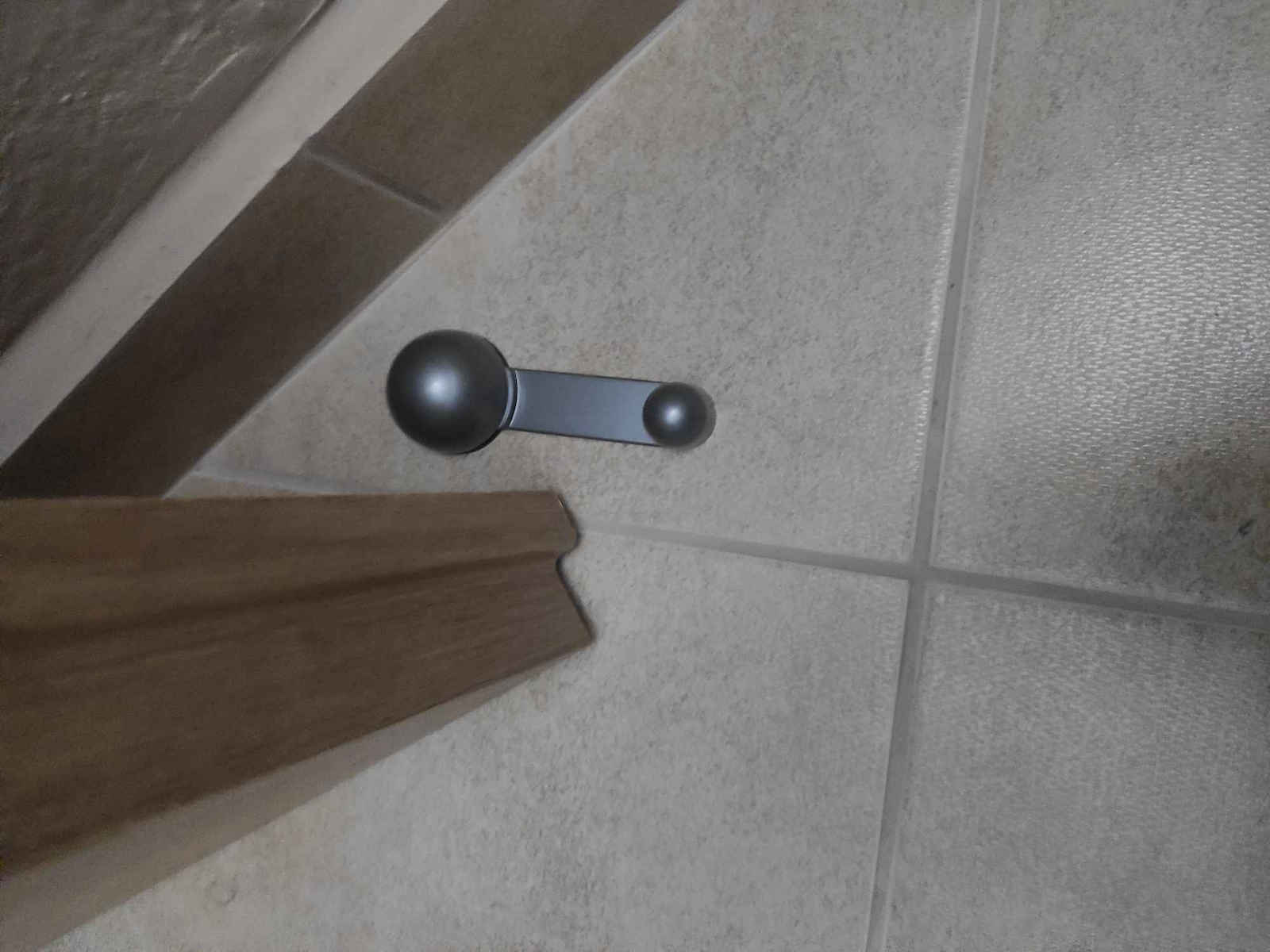 Door Stopper Adhesive Plastic Gray 1pcs