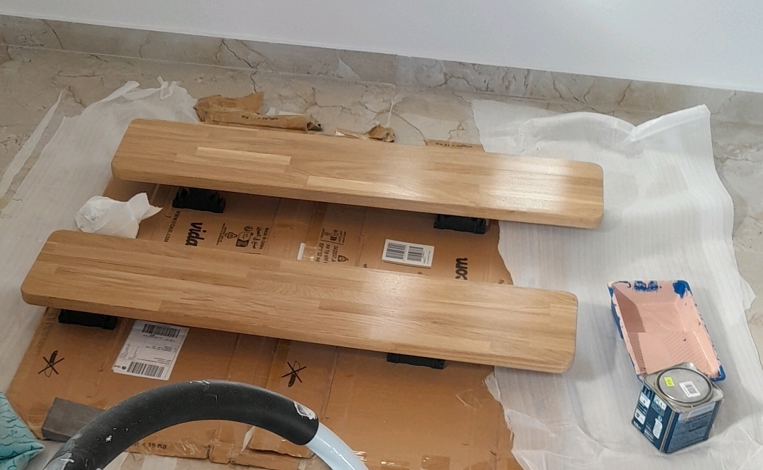 Ράφι Τοίχου Μπεζ 100x20x2.5εκ.