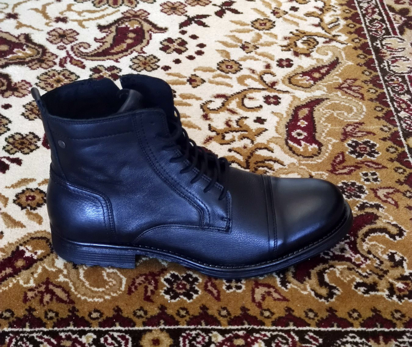 Leder Stiefel Anthracite