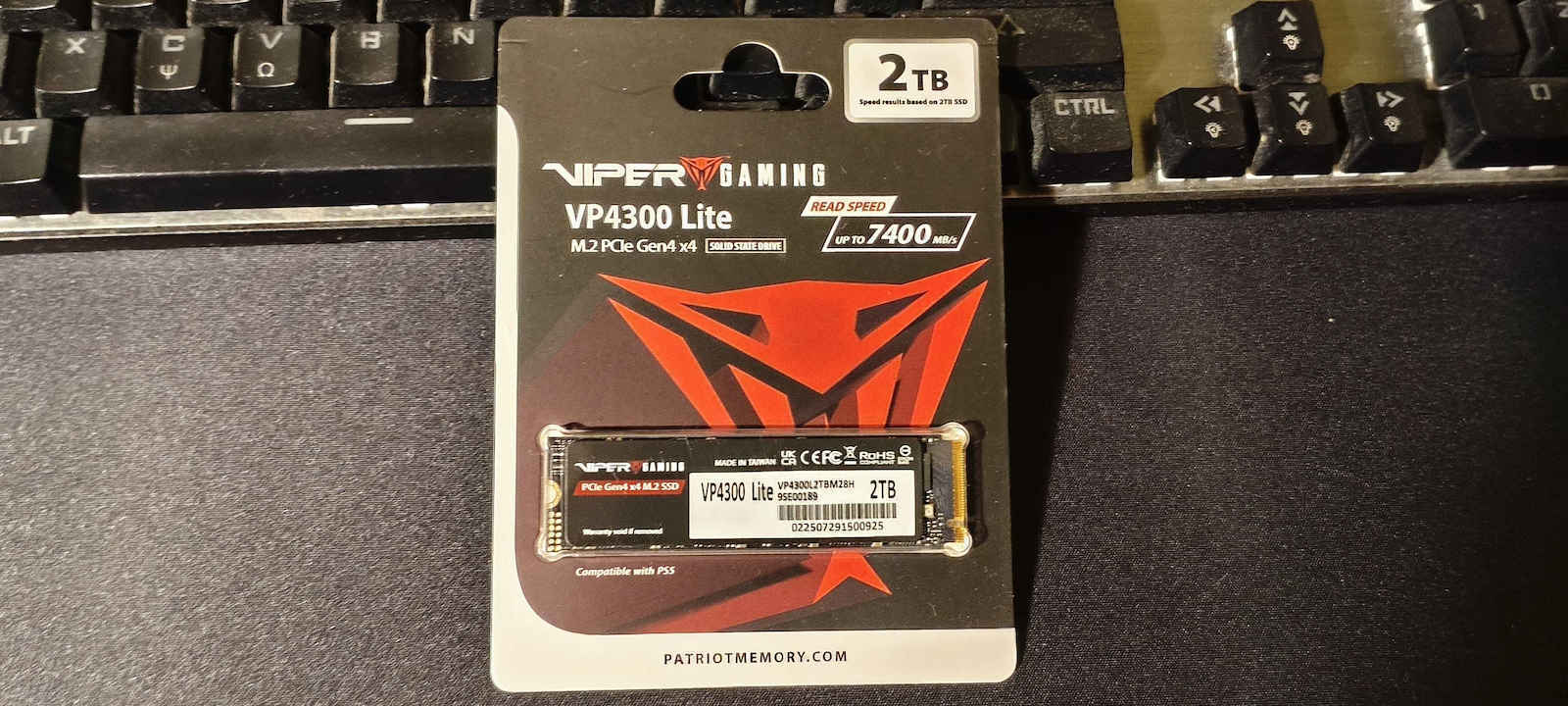 Patriot VP4300 Lite SSD 2TB M.2 Type with PCI Express 4.0 Connection PS5 Compatible VP4300L2TBM28H