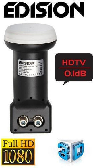 Edision TL-2 LNB Twin (2 Outputs) with Low Noise Limit 0.1dB