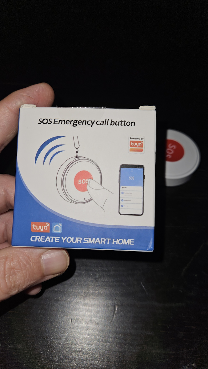 Emergency Button SOS For Elderly Rechargeable 1 Piece White 1360-16