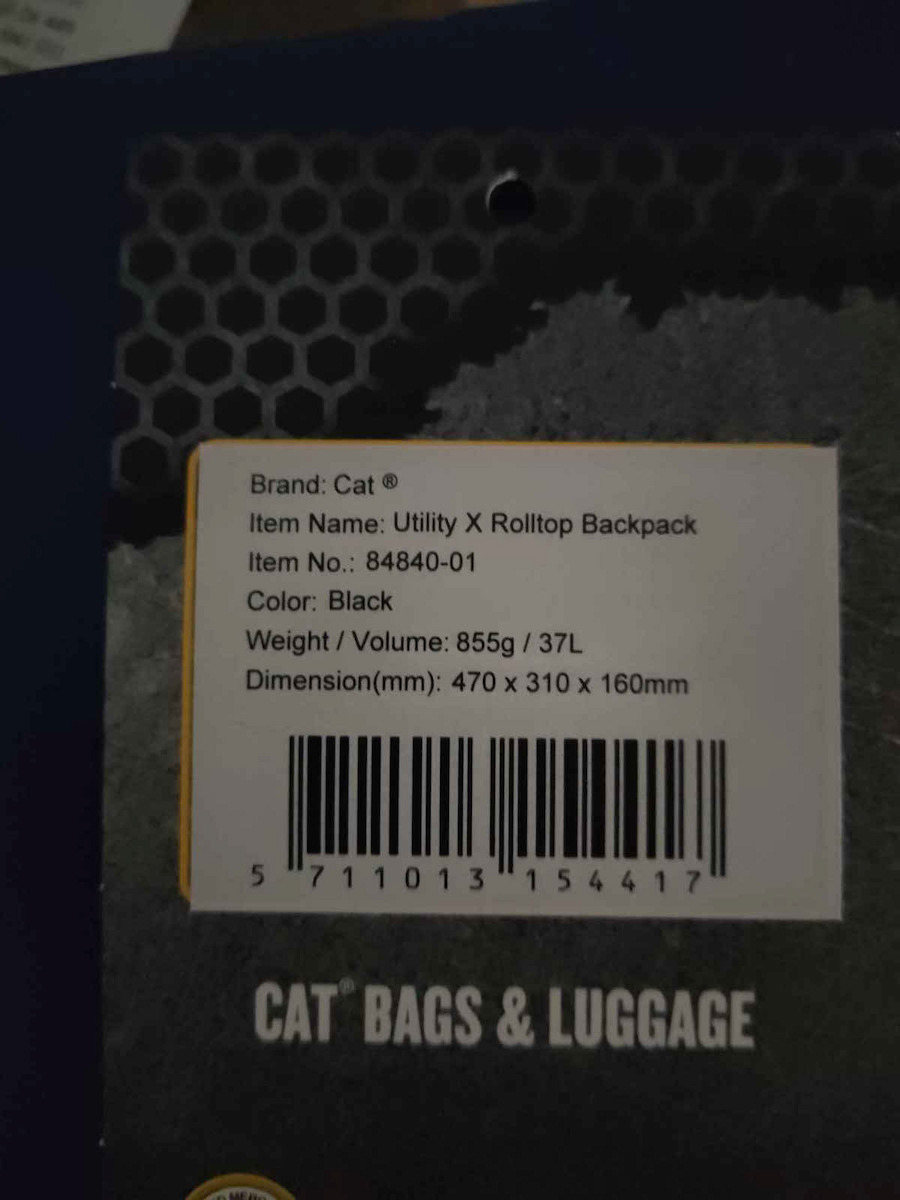 CAT Utility X Rucsac Aditțion Waterproof 28lt Negru