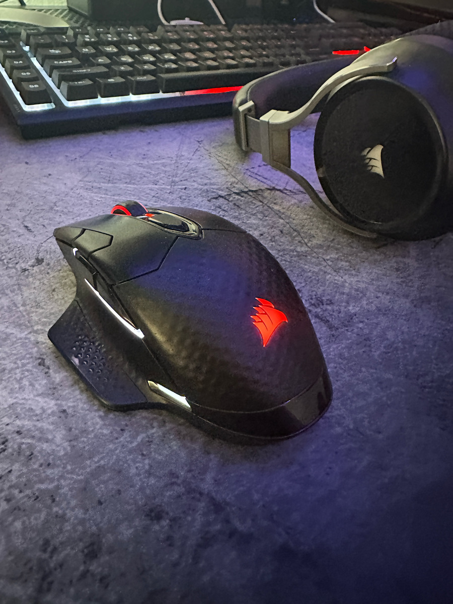 Corsair Dark Core RGB Pro Ασύρματο Gaming Ποντίκι 18000 DPI Μαύρο