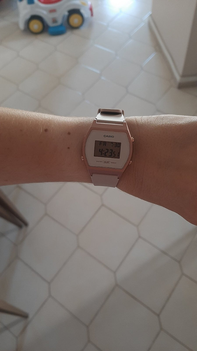 Casio Vintage Digital Women's Watch with Pink Rubber Strap