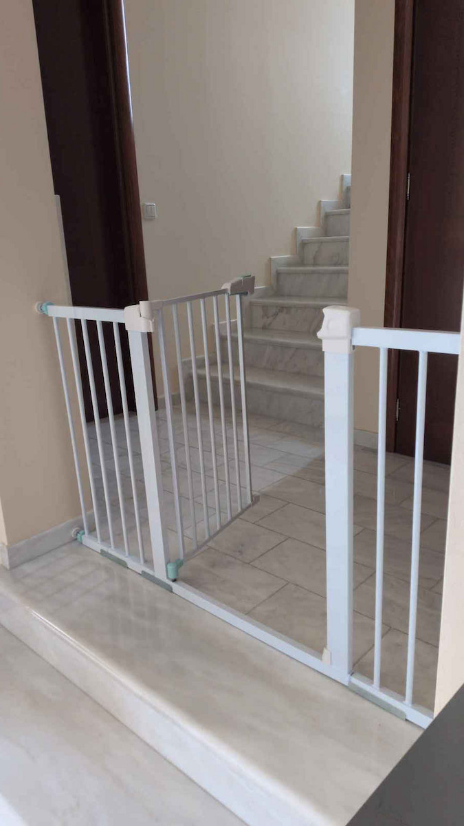 C-TECH Security Door Simple Placement made of Metal in White Color 74x76cm 1pcs