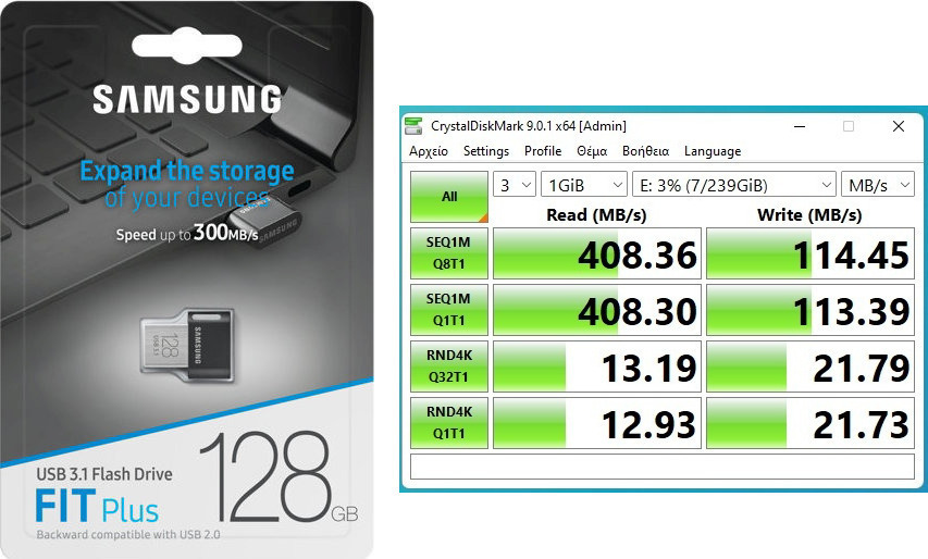 Samsung Fit Plus 512GB USB 3.2 Stick Negru