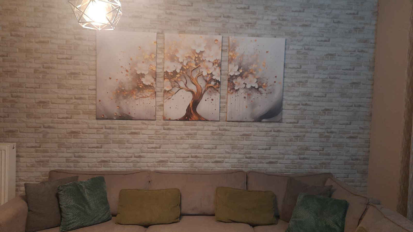 Decowalls Τρίπτυχος Πίνακας σε Καμβά 90x180cm