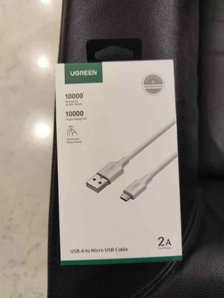 Ugreen US289 1m Regular USB 2.0 to micro USB Cable White (60141)