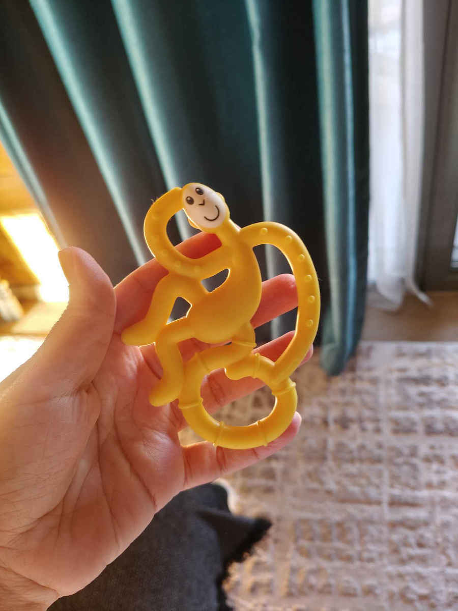 Matchstick Monkey Dancing Monkey Teething Ring BPA Free Silicone for 0 m+