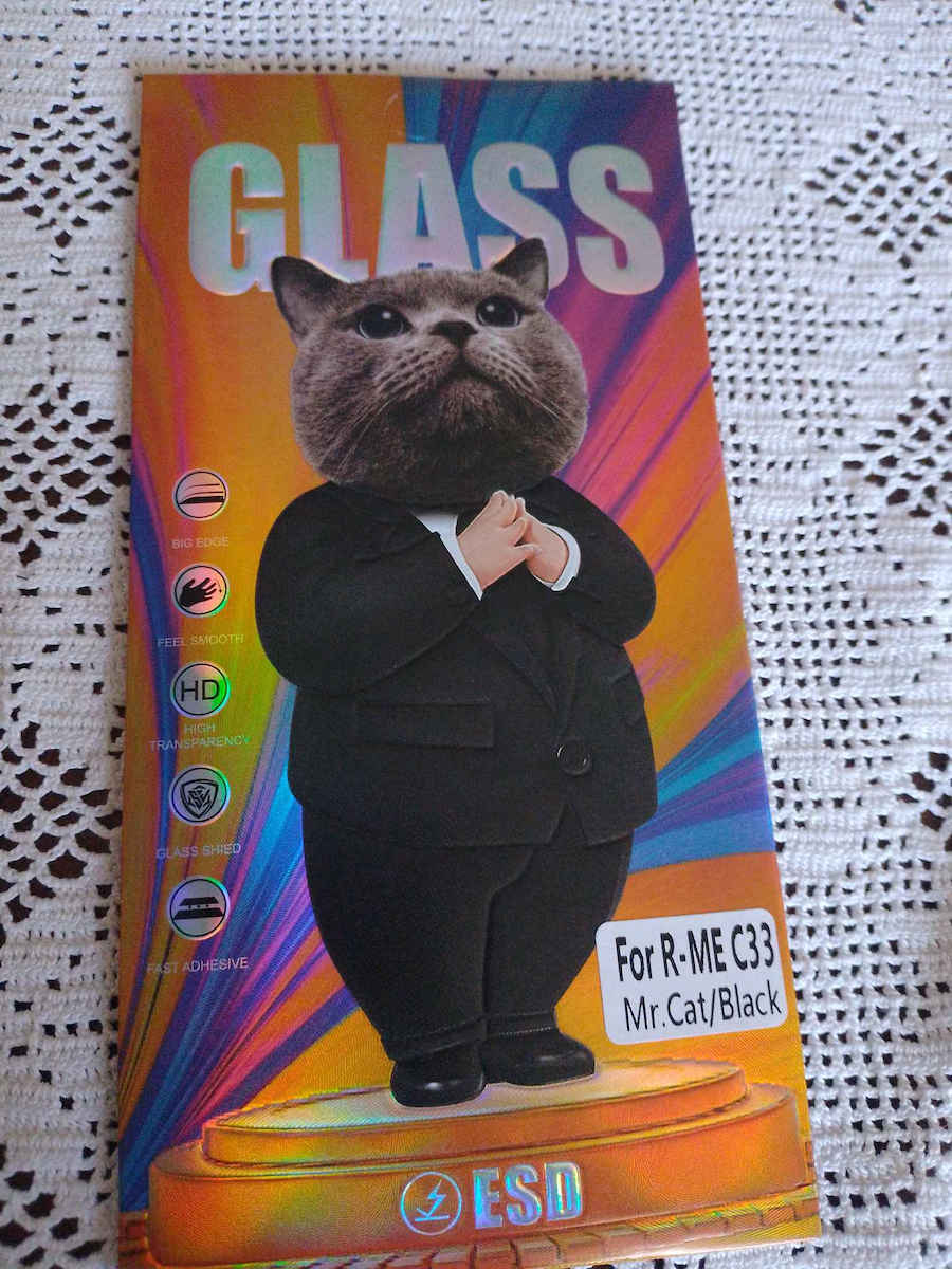 0.26mm Full Glue Full Face Tempered Glass Μαύρο (Realme C33)