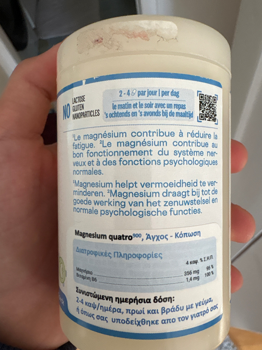 Be-Life Magnesium Quatro 900 με Βιταμίνη B6 60 κάψουλες