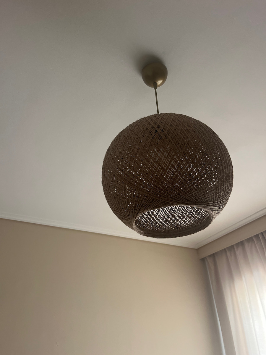 Pakketo PWL-1112 Κρεμαστό Φωτιστικό Καφέ Boho με Σχοινί για Ντουί E27 38x38x38εκ.