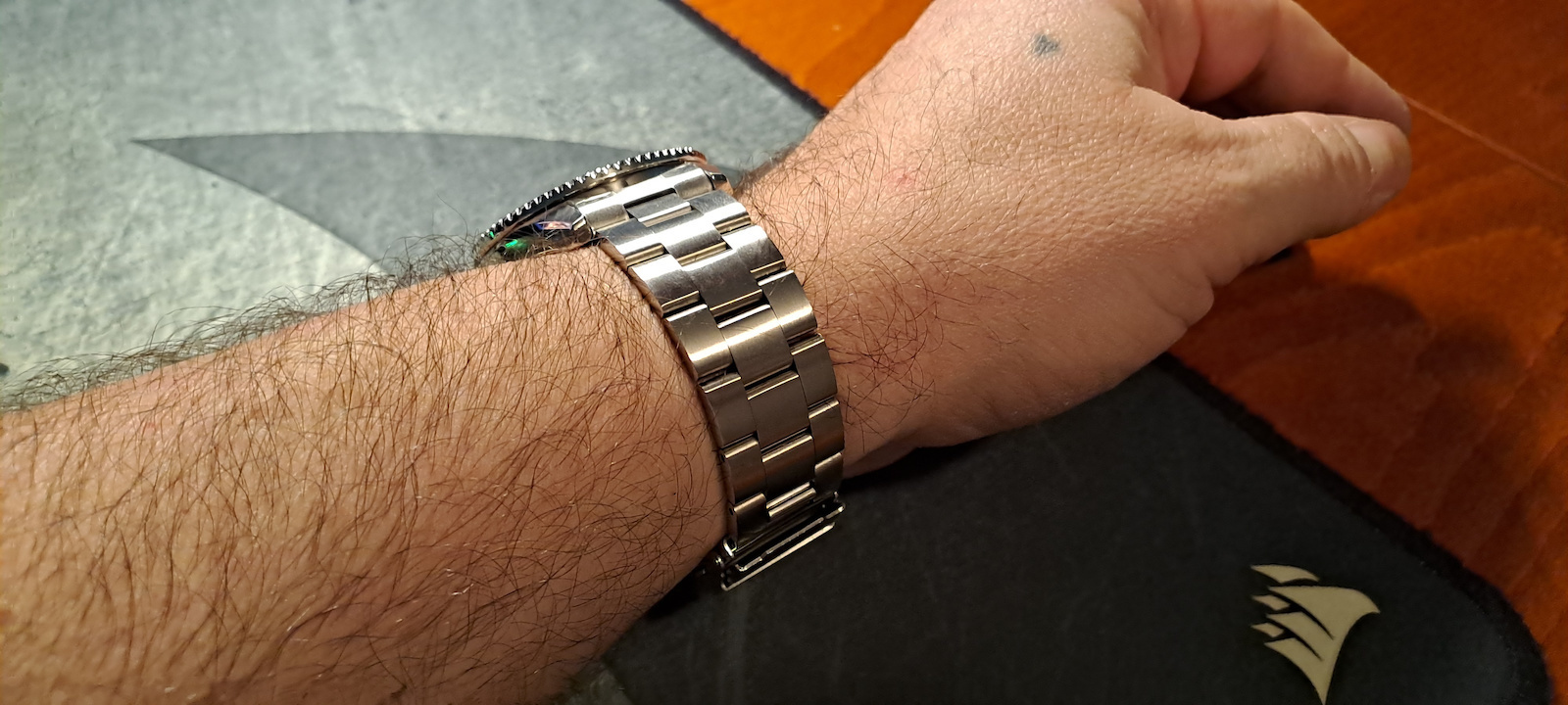 Bracelet All Stainless Steel Casio Mdv-107 Duro Logo Oyster Satin Brushed 22mm