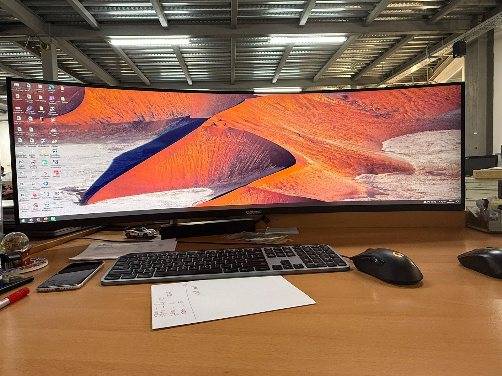 OptimX MT49j UltraWide IPS Curbat Gaming Monitor 49" 3840x1080 144Hz Argintiu