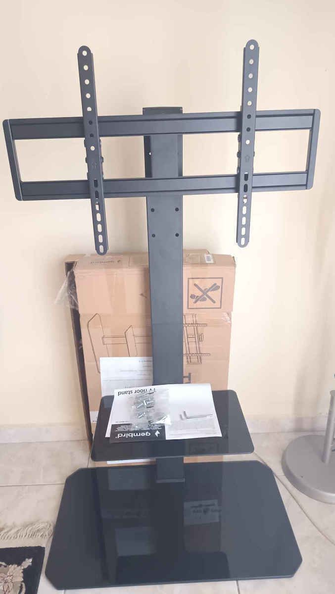 Gembird TVS-86ST-01 Βάση Τηλεόρασης Δαπέδου έως 86" και 60kg Μαύρο