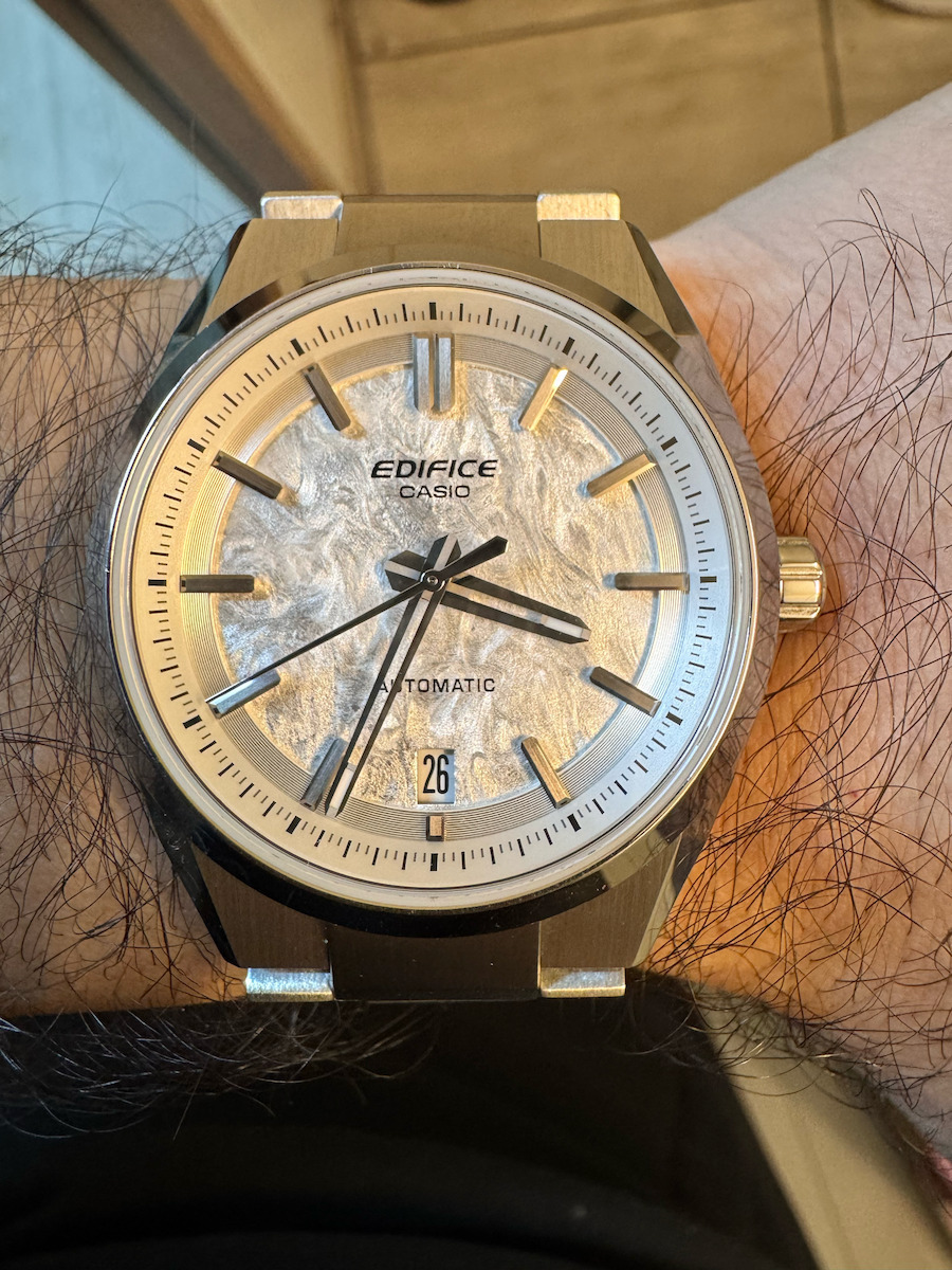Casio Edifice Men's Watch Automatic with Silver Metal Bracelet