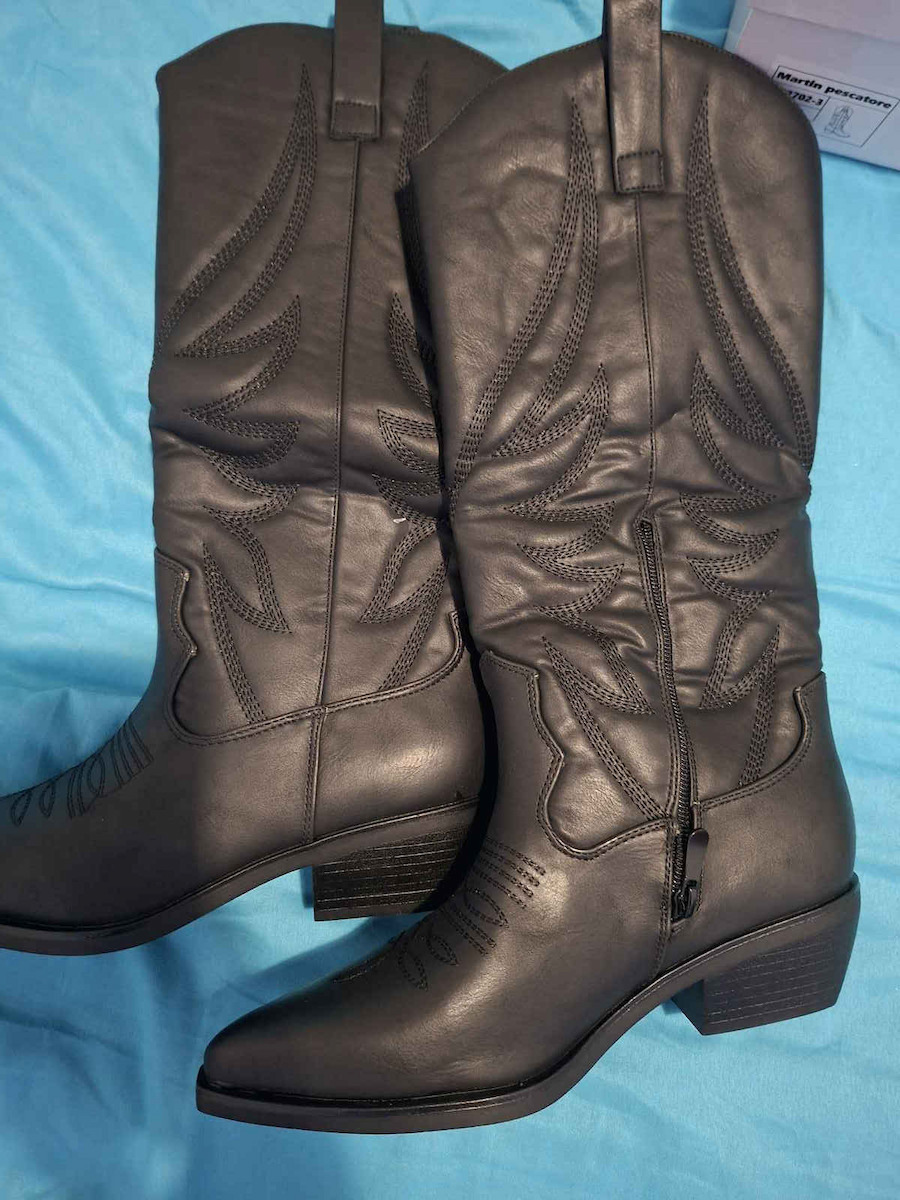 Women's Cowboy Boots with Medium Heel Brown