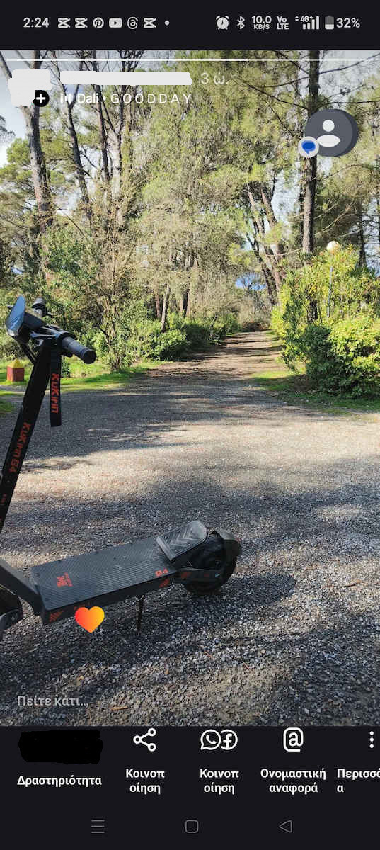 KuKirin G4 Electric Scooter with 70km/h Max Speed and 75km Autonomy in Negru Color
