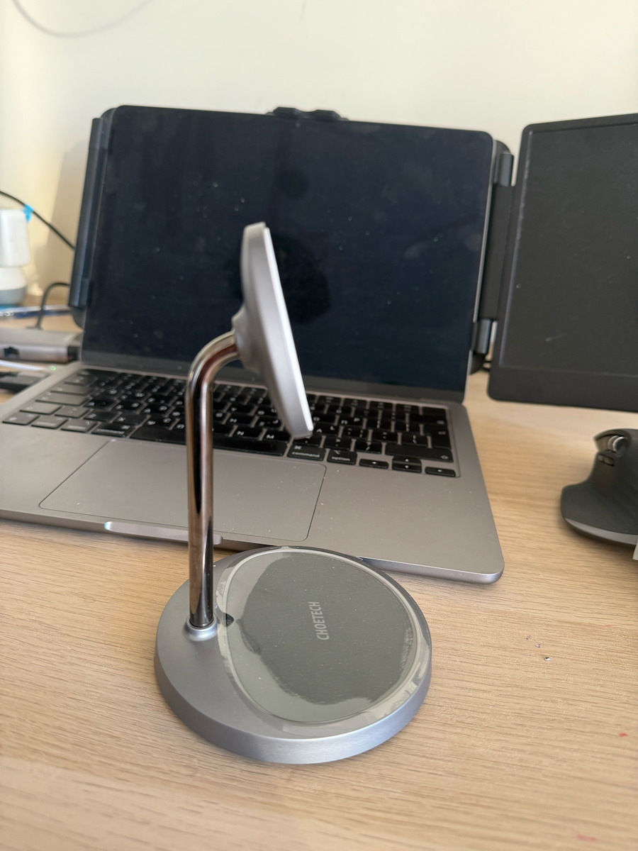 Choetech Φορτιστής Magsafe 15W Power Delivery Γκρι (T575-F & Adapter)
