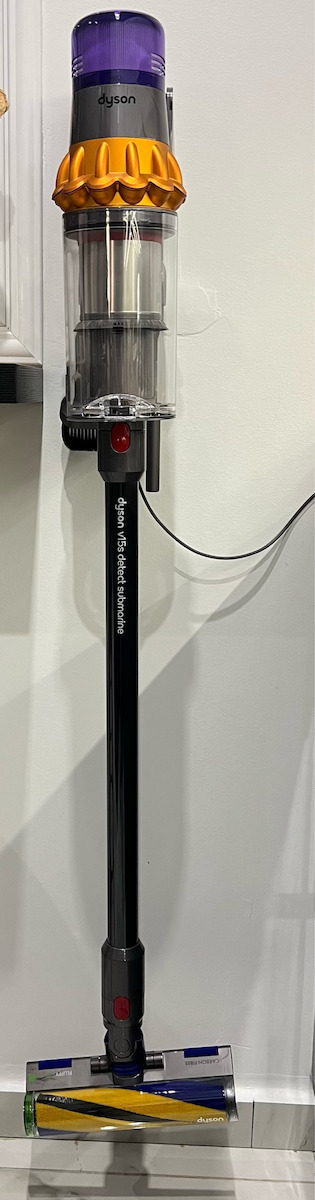 Dyson V15s Detect Submarine Επαναφορτιζόμενη Σκούπα 2 σε 1 Stick & Χειρός Yellow / Iron / Nickel