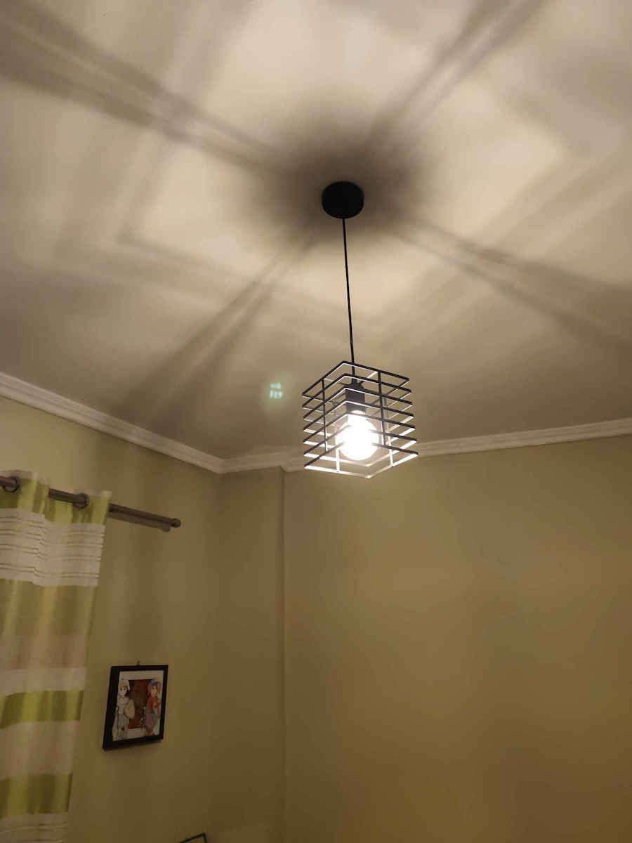 Stimeno Ettagono Κρεμαστό Φωτιστικό Μαύρο Πλέγμα 16x16x124εκ.
