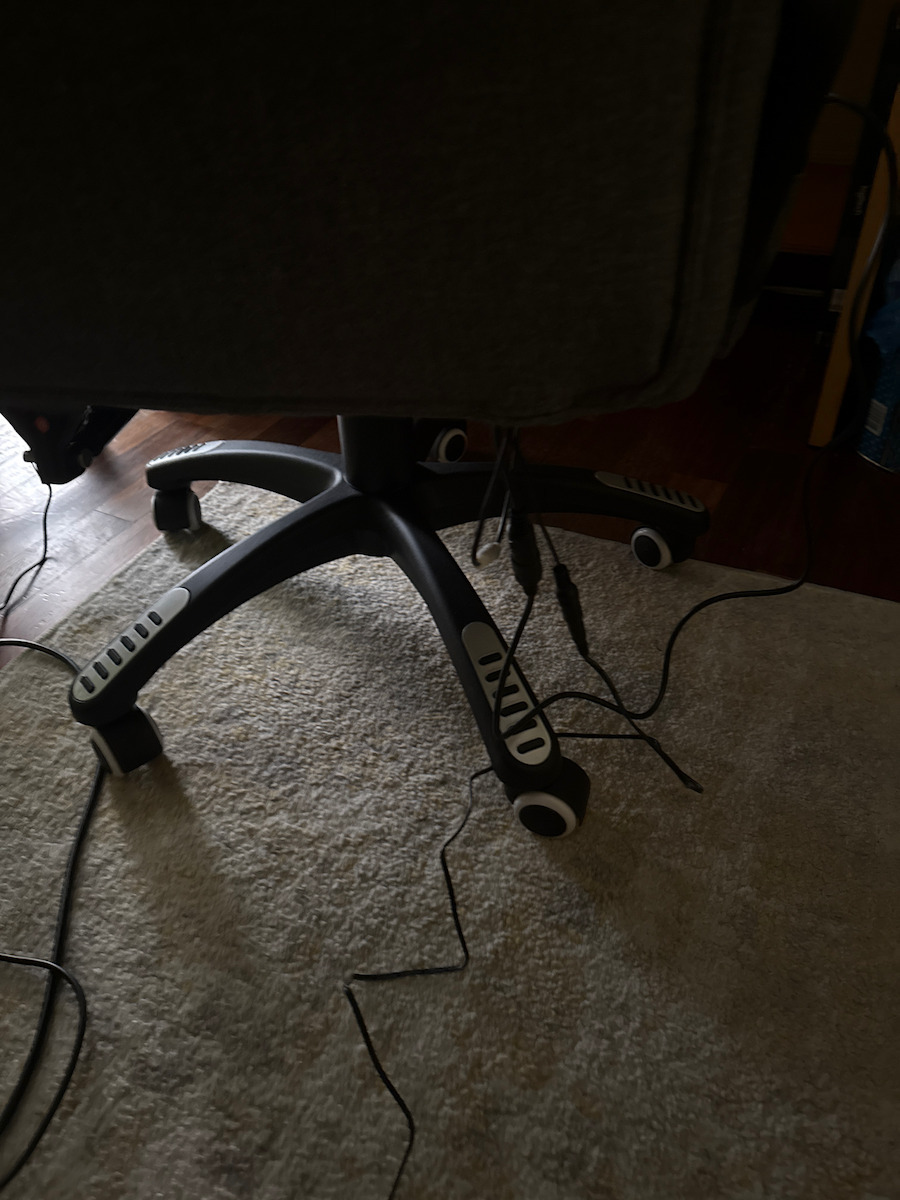 Vinsetto Executive Office Chair Massage With Recline Grey