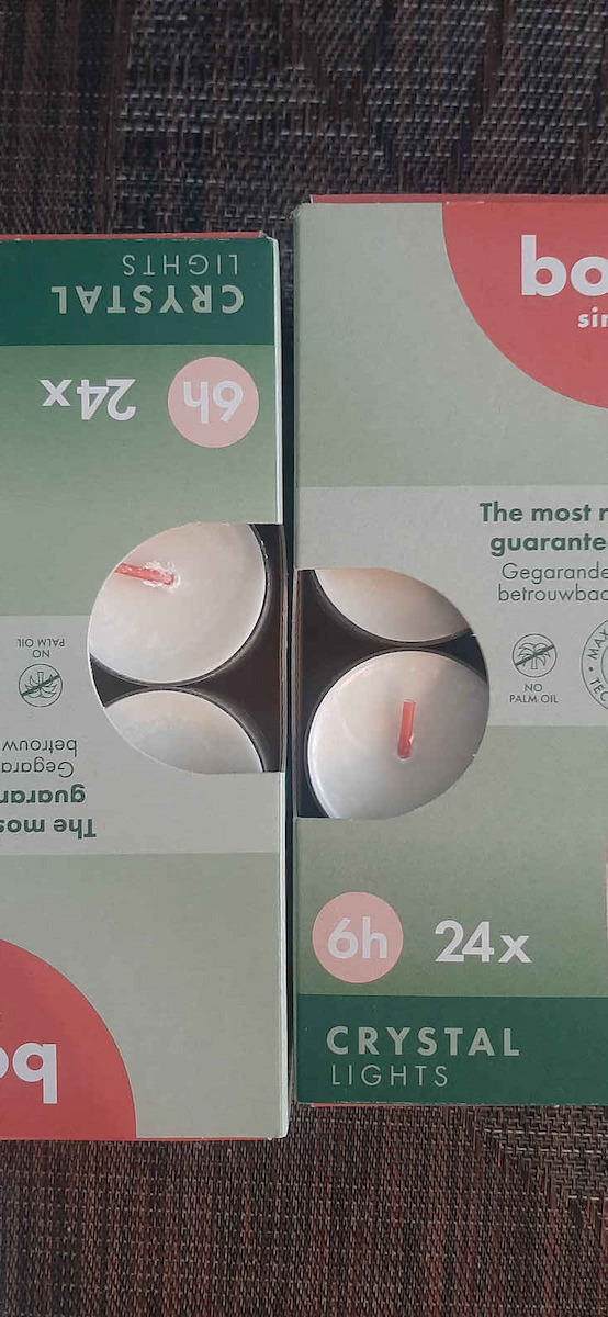 Ρεσώ Crystal Lights Αρωματικό σε Λευκό Xρώμα (έως 6 Ώρες Καύσης ) 24τμχ