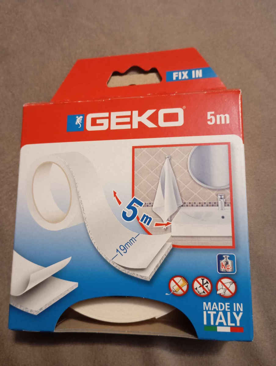 Geko Λευκή Αυτοκόλλητη Αντιολισθητική Ταινία Λευκή 5mx25mm
