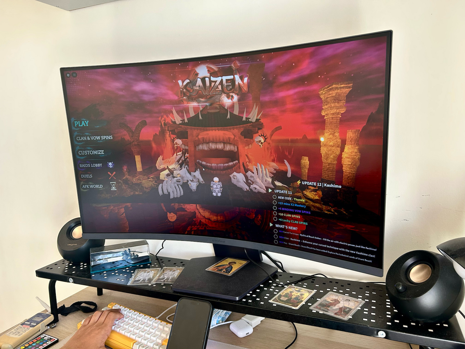 LG UltraGear 32GS60QC-B VA HDR Curved Gaming Monitor 31.5" QHD 2560x1440 180Hz με Χρόνο Απόκρισης 1ms GTG