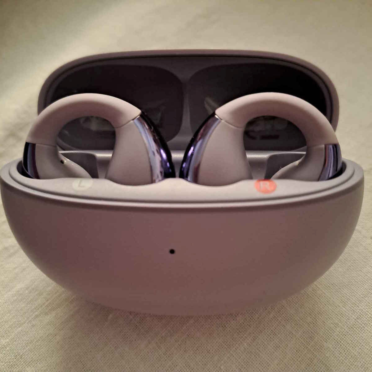 QCY Crossky C30 Open Ear Bluetooth Handsfree Earphones with Sweat Resistance and Charging Case White