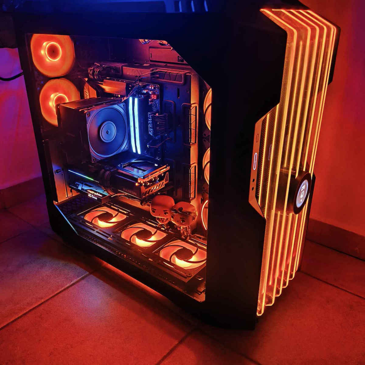 CoolerMaster HAF700 EVO Gaming Full Tower Κουτί Υπολογιστή με Πλαϊνό Παράθυρο και RGB Φωτισμό Titanium Grey