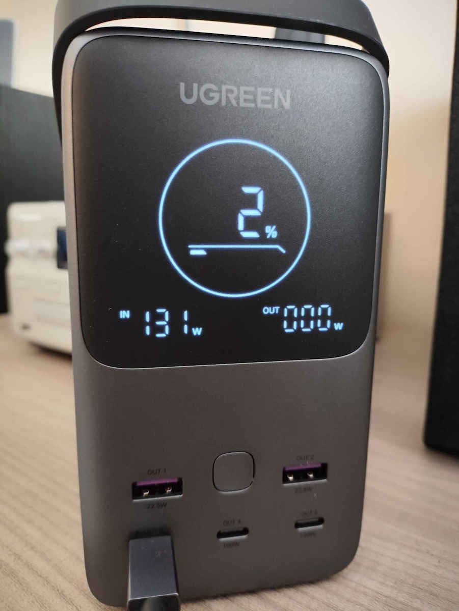 Ugreen PB770 Power Bank 48000mAh 300W with 2 USB-A Ports and 3 USB-C Ports Power Delivery Gray