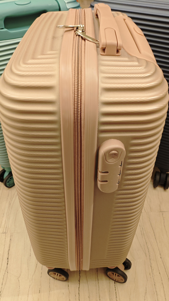 Ormi Cabin Hard Blue Travel Suitcase with 4 Wheels Height 55cm