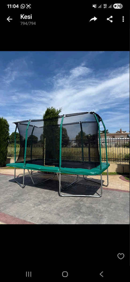Trampolino Gymnastics Trampoline 214cm with Ladder