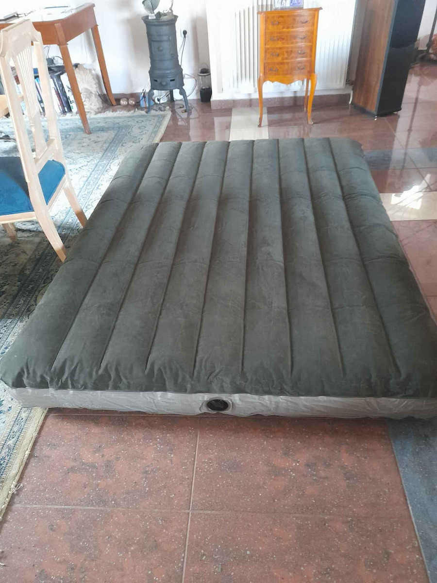 Intex Double Air Mattress with Integrated Pump Prestige Downy 203x152x25cm