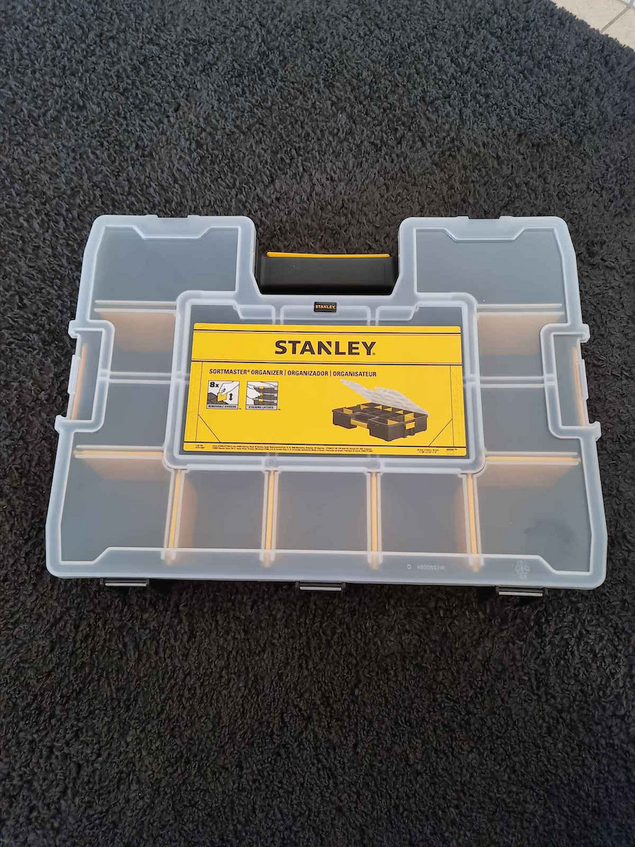 Stanley SortMaster Tool Compartment Organiser 14 Slot Adjustable Black 37.5x29x7cm