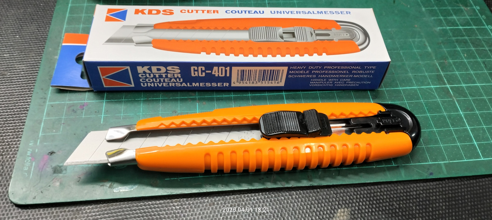 KDS Folding Knife Security with Blade Width 18mm Orange