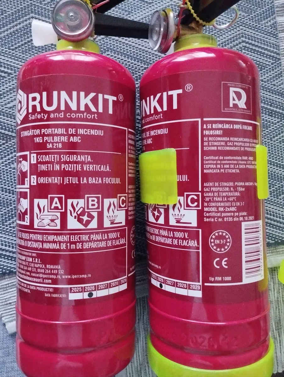 P1 Extinctor Auto Pulbere Uscată ABC 1kg