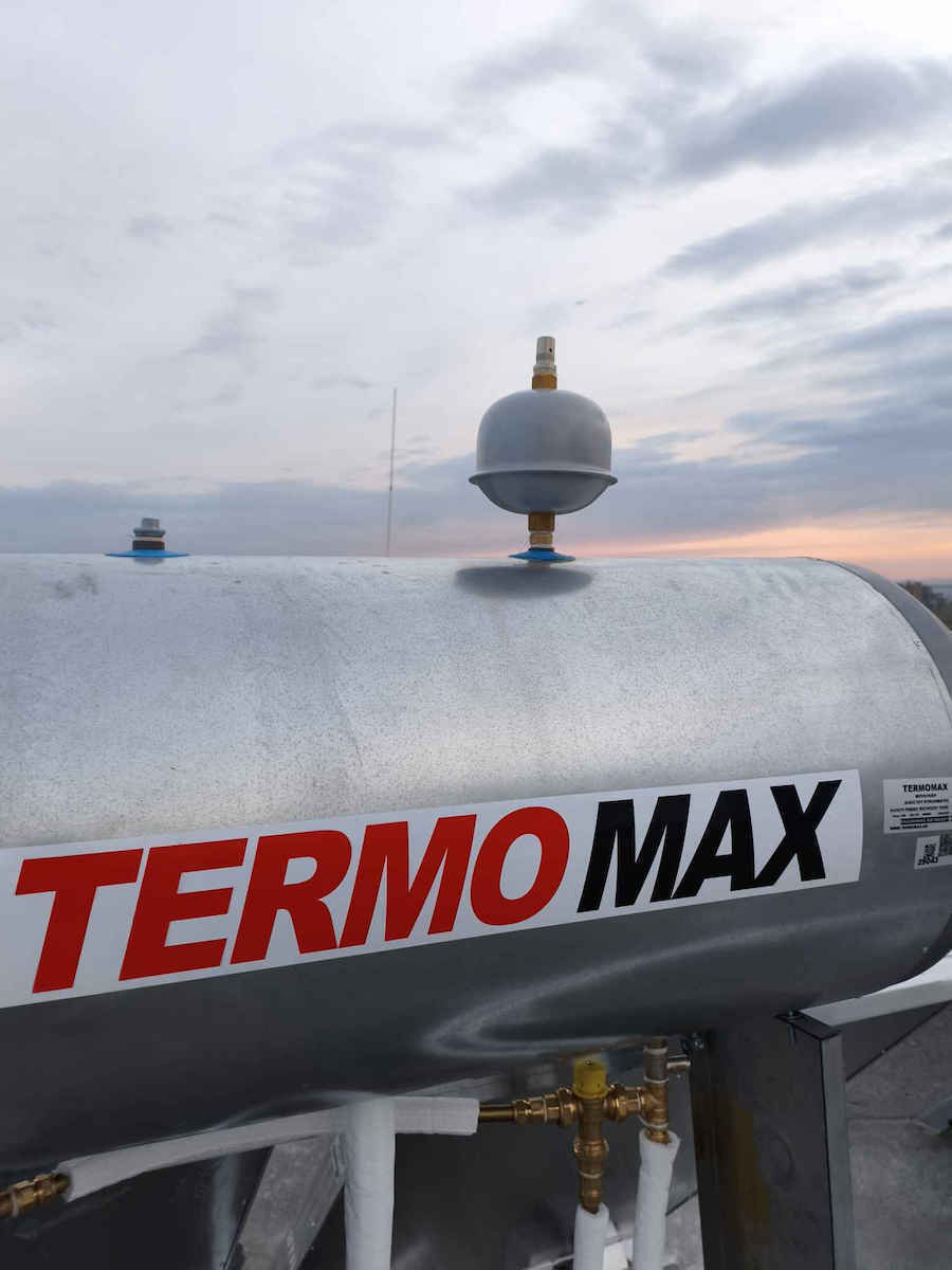 Termomax Ηλιακός Θερμοσίφωνας 160 λίτρων Glass Διπλής Ενέργειας με 2τ.μ. Συλλέκτη