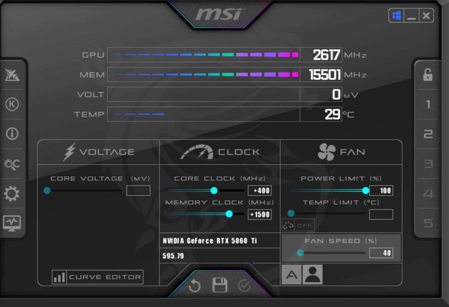 MSI GeForce RTX 5060 Ti 8GB GDDR7 Ventus 2X OC Plus Grafikkarte