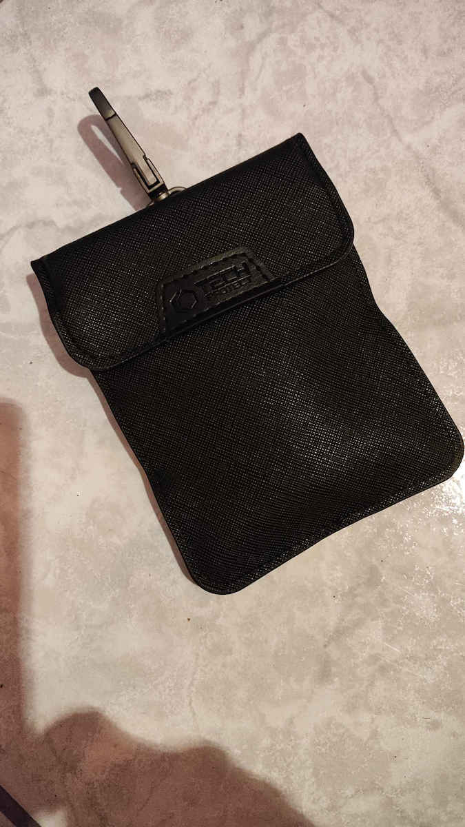 Car Key Cover Case made of for Universal in Black Color