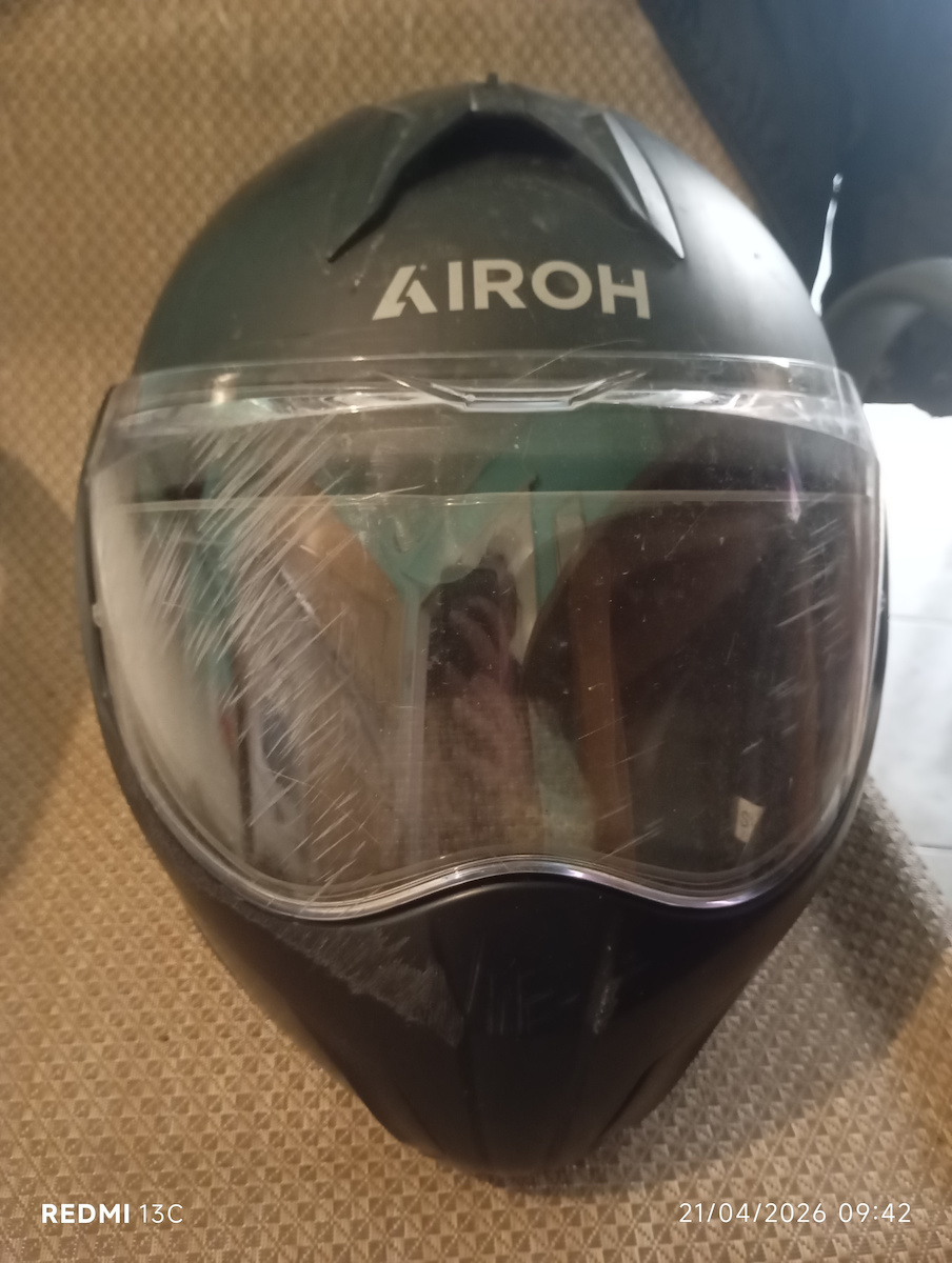 Airoh Mathisse II Black Matt Motorcycle Helmet Flip-Up ECE 22.06 1680gr with Pinlock and Sun Visor