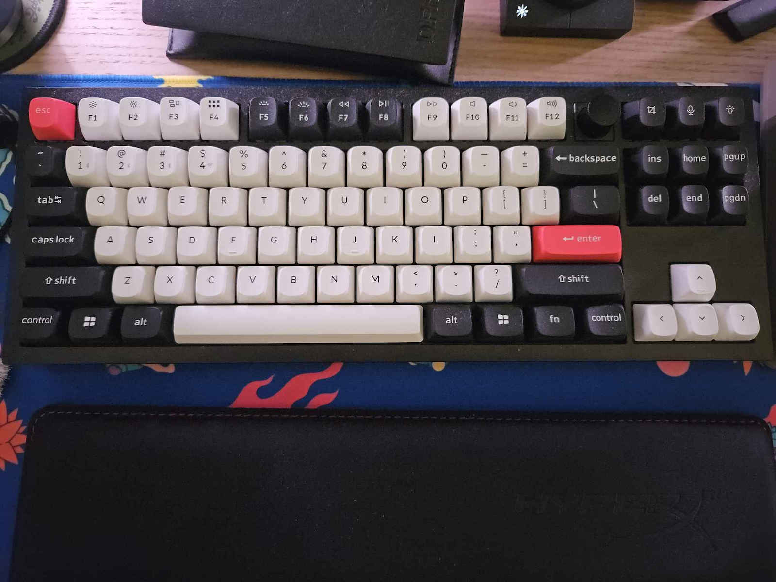 Keychron Q3 HE QMK Q3H-M1 Wireless Gaming Mechanical Keyboard Tenkeyless with Gateron Double-Rail Magnetic Nebula Switches and RGB Lighting English US Carbon Black