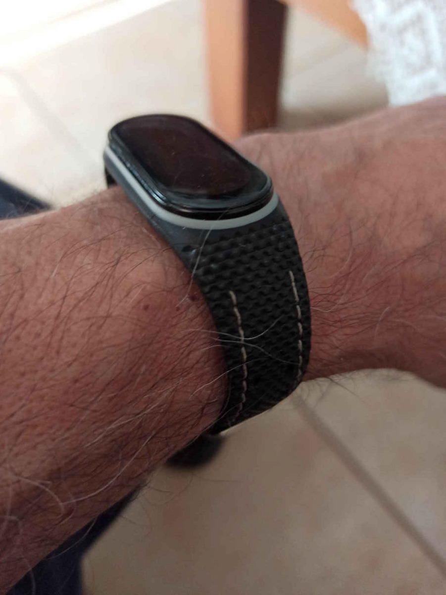 Xiaomi Lifestyle Λουράκι Σιλικόνης Black / Gray (Xiaomi Smart Band 7)