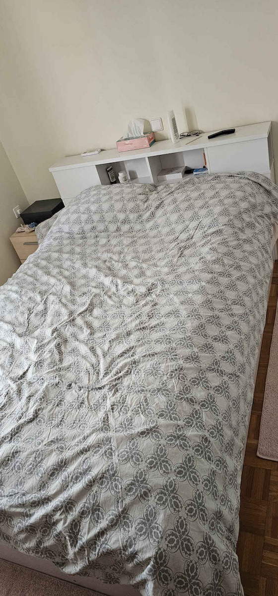 Olympus Double Bed Wooden Natural With Slats For Mattress 160x200cm